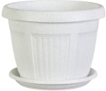 Горшок для цветов Николь 45,0л 50*38 с подст. белый 113001