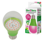 Лампа для растений Био А60-8W-Е27 UNIEL LED-А60-8W/SPSB/E27/CL PLP30GR