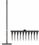 Грабли 10 зубые с черным черенком 1704-Ч