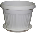 Горшок для цветов Николь 2,5л 19*15 с подст. белый 113006