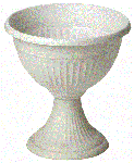 Горшок для цветов Ливия л (d=310мм) низ. с поддоном М3206 (белая гл.)