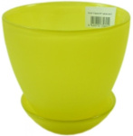 Горшок с подд. №1 крш.жел.мат./С 93-024