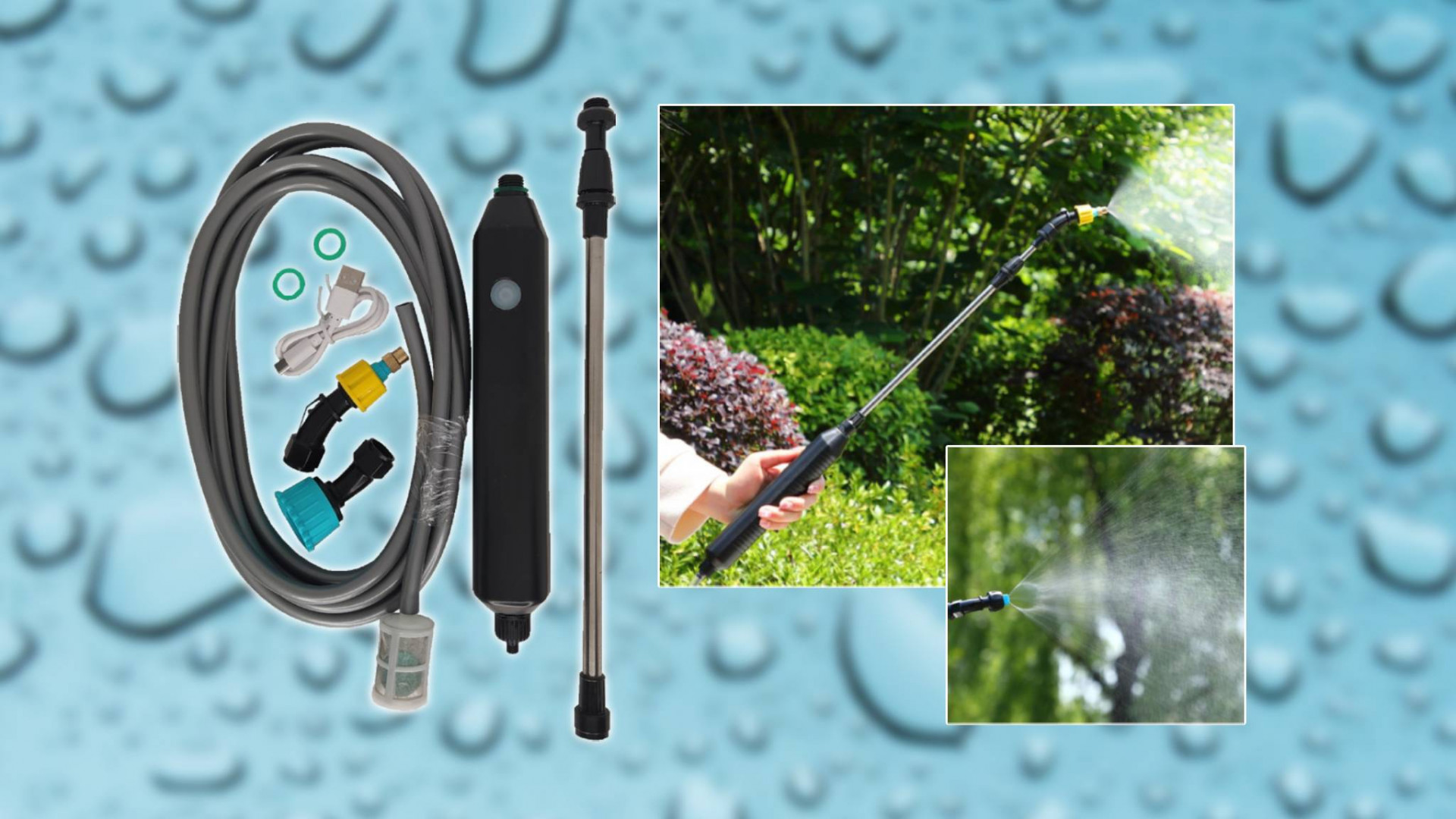 ПОРТАТИВНЫЙ ЭЛЕКТРИЧЕСКИЙ ОПРЫСКИВАТЕЛЬ С USB ЗАРЯДКОЙ!