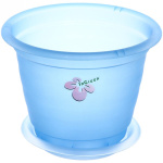 Горшок для цветов орхидей №3 190мм 2,2л с поддоном голубой