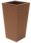 Горшок для цветов Ротанг 198*198*360мм корич ротанг М3086