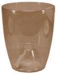 Горшок для цветов Орхидея 15*17 коричневый прозрачный