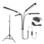 Светильник для растений Фито Био UNIEL 60W с таймером на штативе спектр для фотосинтеза SPLE черный