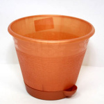 Горшок для цветов Мадера 5л с поддоном медь М1518