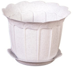 Горшок для цветов Лаура 240мм 3,6л с подст. мрамор М8343