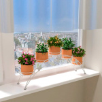 Подставка для цветов Арка 5 бел/сер. ПДЦ 414БС