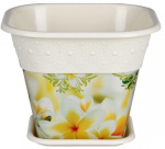 Горшок для цветов Романтика 4,5л с подст. квадр. М3669