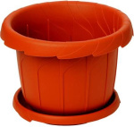 Горшок для цветов Лаура 360мм 18л Микс с подст. М8346