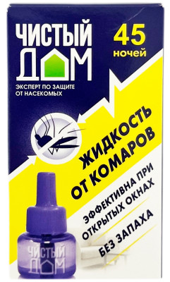 ЧИСТЫЙ ДОМ 45 ночей жидкость от комаров