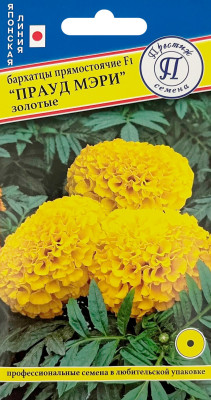 Бархатцы Прауд Мэри Золотистые 5шт