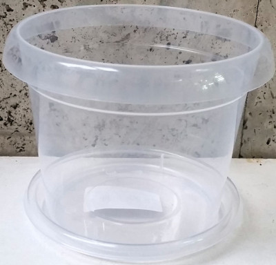 Горшок для Орхидеи 0,8л с поддоном М5554 прозрачный