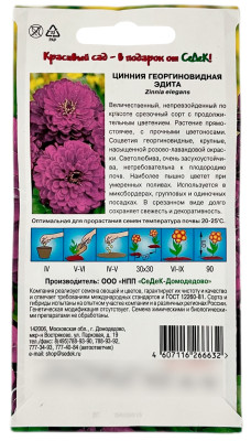 Цинния Эдита СеДеК описание