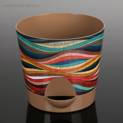 Кашпо НИКА ДЕКО Волны с прикорневым поливом D120мм 0,8л 4518079