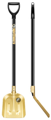 Лопата совковая Клондайк ребра жесткости золотая 2219-ч ЦИ
