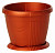 Горшок для цветов Веста 35л (d=450мм) с поддоном М3136 (медь)
