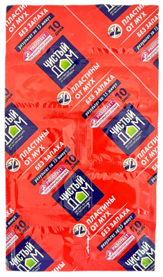 Пластины от мух без запаха ЧИСТЫЙ ДОМ для электрофумигатора