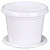 Горшок для цветов 0,4л с подст. белый М5108