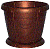 Горшок для цветов Веста 35л (d=450мм) с поддоном М3136 (бронза)