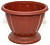 Горшок для цветов Пальмира 5,5л коричневый с подст. М1566/454