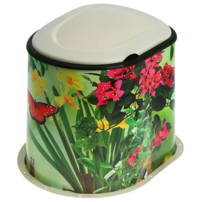 Туалет дачный пластмассовый Декор микс М5911