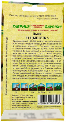 Дыня Цыпочка F1 1,0 г автор. Дыня Цыпочка F1 1,0 г автор.