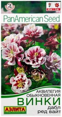 Аквилегия обыкновенная ВИНКИ ДАБЛ РЕД ВАЙТ АЭЛИТА