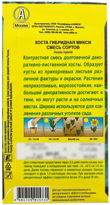 Хоста гибридная МИКСИ смесь сортов АЭЛИТА описание