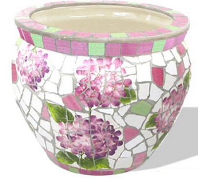 Кашпо Розовая хризантема из 3х ЖЖ201417