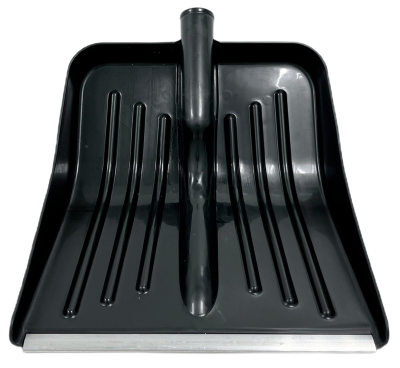 Лопата снеговая Комбат пластмассовая 430*370мм черная с алюмин.кромкой