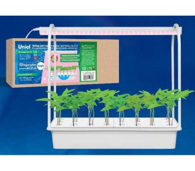Набор Минисад Aqua Simple Подставка металл, светильник 10W (спектр д/рассады) с ящиком UNIEL