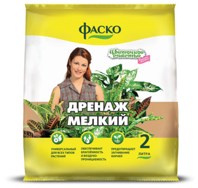 Дренаж керамзит крупный 2л Цветочное счастье ФАСКО