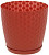Горшок для цветов Ротанг 4,7л 210мм с подст. корич. М3083
