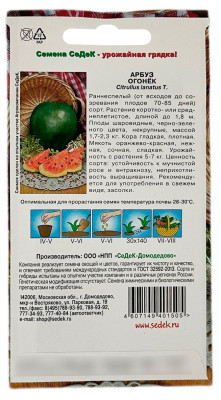 Арбуз ОГОНЕК СеДеК описание