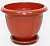 Горшок для цветов Николь 1,4л 16*12 с подст. корич. 113007