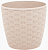 Горшок для цветов Ротанг 2,0л 155мм с подст. бежевый М3081