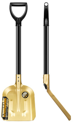 Лопата автомобильная Клондайк ребра жесткости золотая 2276-ч ЦИ