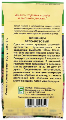 Гелихризум бело-розовый ВНИИССОК описание