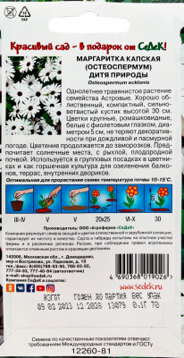 Маргаритка капская Дитя природы (остеоспермум) (Евро, 0,1)