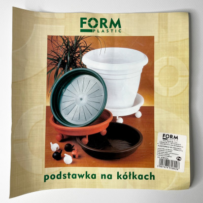 Подставка под цветы на колесиках пластик терракот