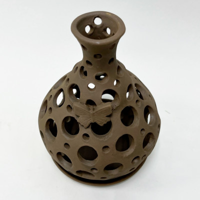 Подсвечник на блюдце средний керамика