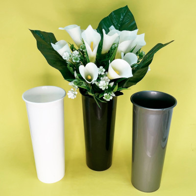 Ваза для цветов пластик 110*260мм Черный