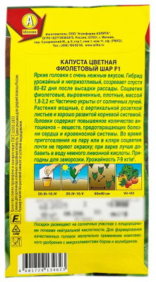 Капуста цветная ФИОЛЕТОВЫЙ ШАР F1 АЭЛИТА описание