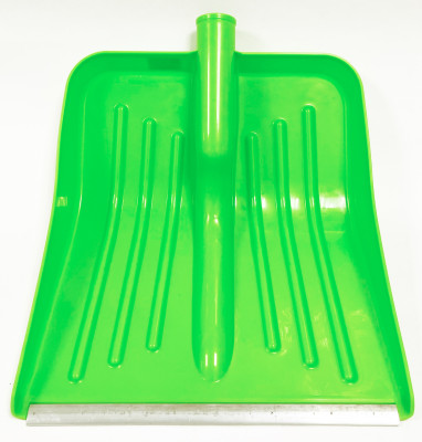 Лопата снеговая Комбат пластмассовая 430*370мм цветная с алюмин.кромкой