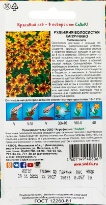 Рудбекия Капуччино (волосистая, оранжево-красная)