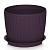 Горшок для цветов Кашпо Вязание 180мм с подд.Пурпурный М3121