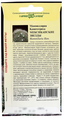 Маммиллярия Камптотриха ( Кактус) Мексиканские звезды 2шт